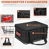 CDYWD Fahrradkorb Hinten für Herren & Damen, Groß Abnehmbar Fahrradkorb Gepäckträger mit Herausnehmbarer Innentasche, Hinten Fahrrad Korb Schulranzen für Ebike, Mountainbike, Citybike, Cruiser