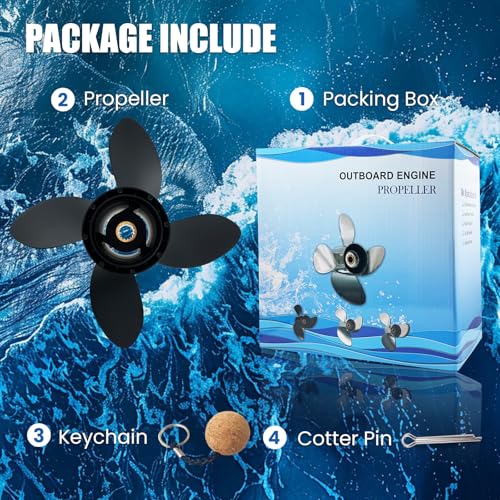 Image of Aluminum Boat Propeller fit Johnson Evinrude (10 1 /2x16(4Blade))