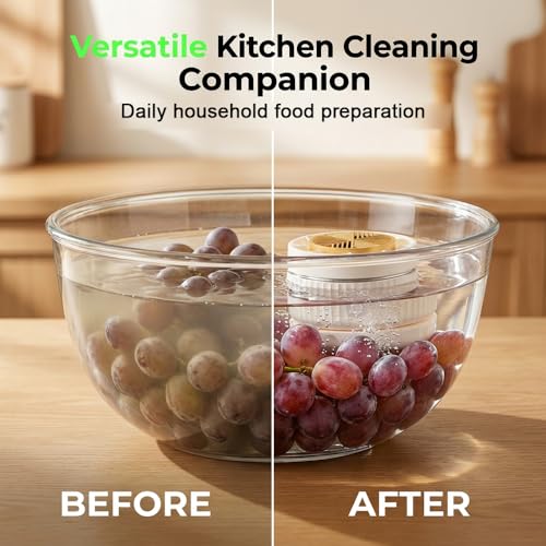 Fruit and Vegetable Washing Machine, 2026 New Titanium Electrolysis Cleaner, Portable Food Washing Device for Kitchen and Home, IPX7 Fruit Washer for Families