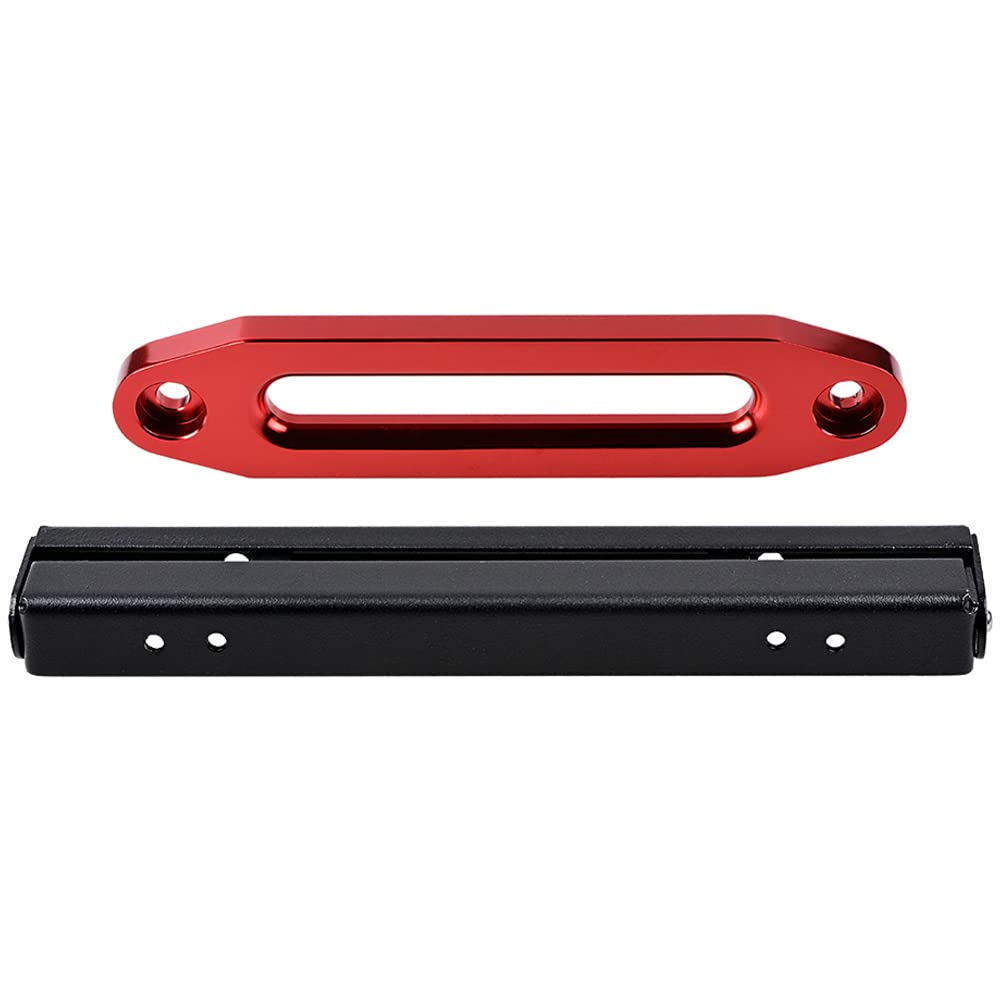 amopacorp Flip-Up Mounted License Plate Holder Mounting Screw Kit+ CNC Machine Aluminum Anodized Red Hawse Fairlead Standard 10