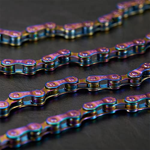 6/7/8 Speed Bike Chain Rainbow Chain For Bike 1/2" X11/128 116 Links Lightweight Bicycle Chain，Bike Chains Mtn Btx Mtb Mountain Bike Road Bicycle Chain #TOP1