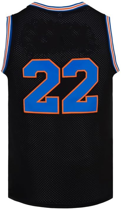 CNALLAR Mens Basketball Jersey #22 Space Movie Jersey Shirts White/Black