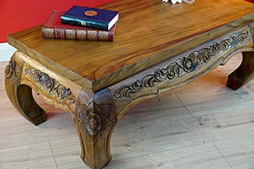Kinaree Opium Couchtisch PATHUMWAN - 43x105x55cm asiatischer Wohnzimmertisch aus massiver auch als Shisha-Tisch geeignet – Bild 5