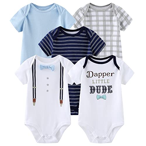Image of Chamie Newborn Short Sleeve Baby Bodysuit Baby Clothes set for Boys and Girls