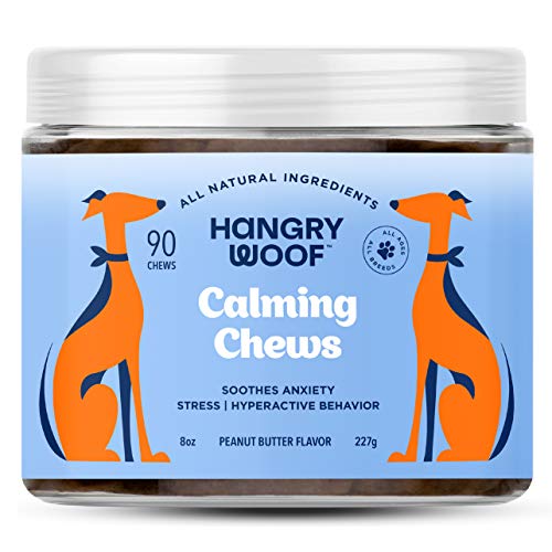 Natural Dog Calming Treats | Separation Anxiety, Pain, Stress, Aggression & Hyper Behavior Relief | Great for Training, Sleep, Grooming, Car Rides, Airplane, Thunder & Fireworks | Made in USA