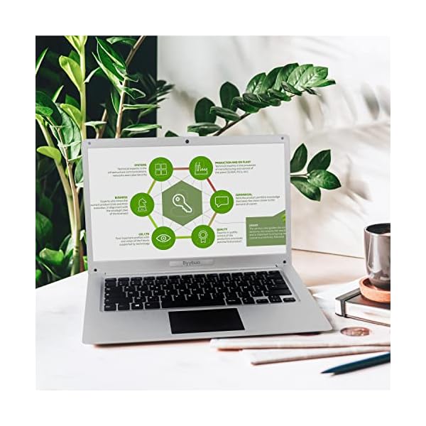 BYYBUO Laptop, 14 Zoll FHD Display Laptop Windows 11 Home mit Intel Celeron N3350 Prozessor, AZERTY Tastatur Frankreich, 4+64GB RAM, 128GB SSD, Tragbarer Laptop für Reisen… – Bild 9