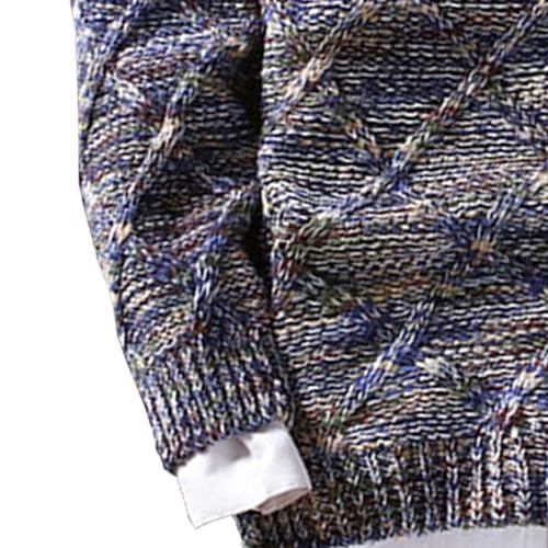 Men's Colorful Knitted Pullover Male Crewneck Slim Fit Sweaters Men Long Sleeve Vintage Casual Sweater4