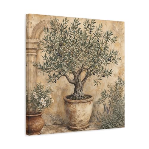 Toile olive tree green canvas premium pour salon