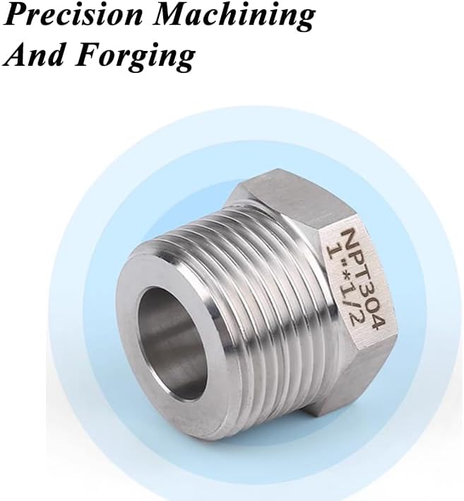 304 Stainless Steel Connector NPT PT Thread Pipe Fitting 1/8 1/4 3/8 1/2 3/4 1 1-1/4 Adapter 1Pcs((M)3l4 to (F) 1l4,NPT)