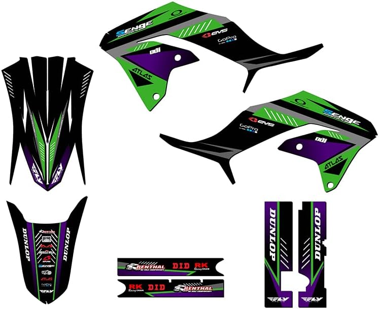 Miniatura 6 de Kit completo de gráficos KLX 230 R Surge Pink Senge Graphics 2020-2023 con identificación de piloto, compatible con Kawasaki