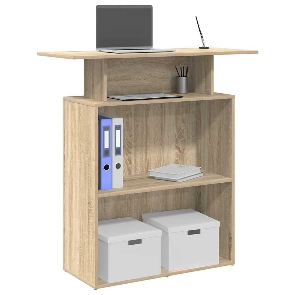 vidaXL Mostrador de recepción Roble Sonoma 100x40x104 cm Madera de ingeniería