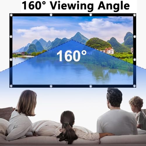 Pantalla de proyección plegable 150 pulgadas 16:9 portátil miniatura 4