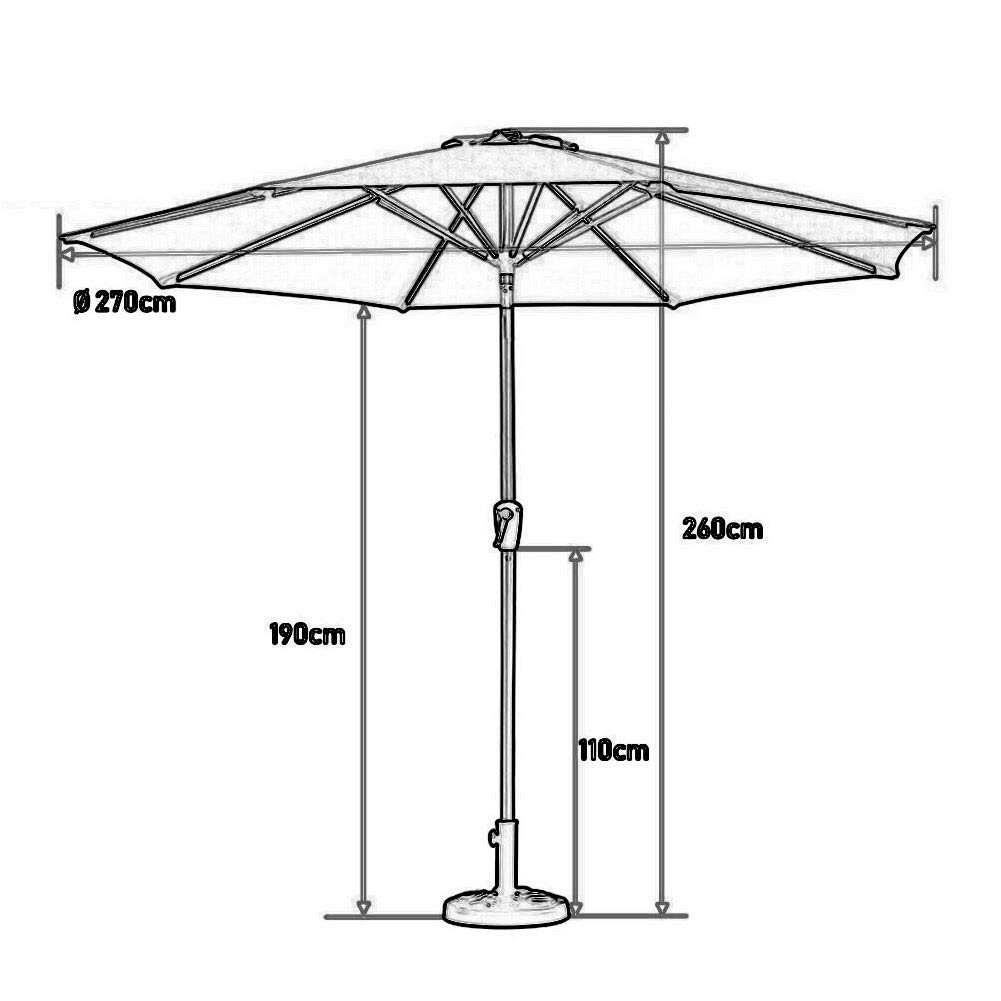 Parasol ogrodowy,Parasole Green Garden Patio Parasol stołowy z pochyleniem i korbą, idealny na podwórko, targ imprez komercyjnych na plaży, kemping, basen Przenośny parasol