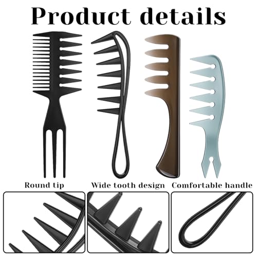 Set de 4 Peines para Estilizar Cabello Para Hombres miniatura 3