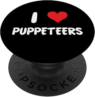 I Love Puppeteers - Heart - Ventriloquist Puppets Show PopSockets Standard PopGrip