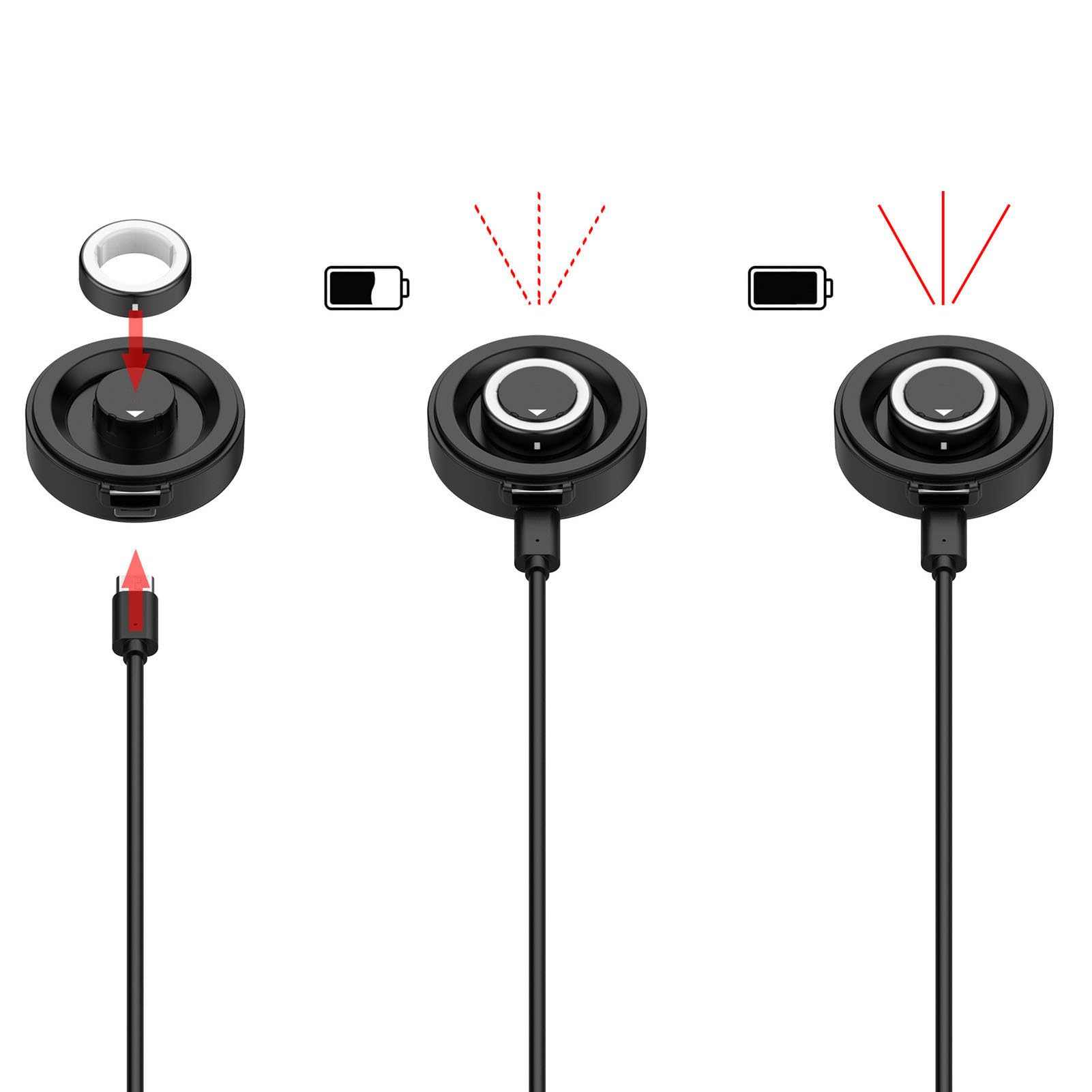Funda de Carga Magnética de Anillo Inteligente para OuraRing 4, Cargador de Anillo Portátil con Cable Tipo C, Batería de 70mAh, Estuche de Viaje de Carga Rápida para Ring 4 Cerámica (11)
