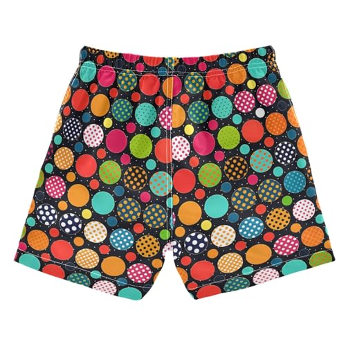 OREZI Boys Swim Trunk Shorts Colorful Polka Dots Bathing Suit for Kids Teens2