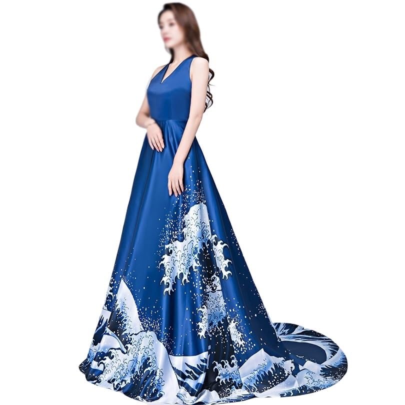 Robe à longue queue de Chinois 2XL pour défilé et scène statique - 5