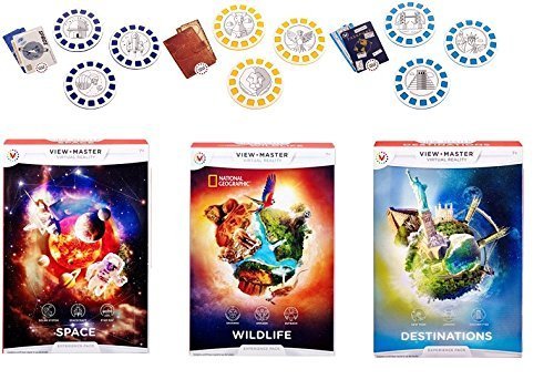View-Master Experience Pack Bundle - All Three Sets - Space, Destinations and National Geographic Wildlife Reels Virtual Reality 3D View-Master Experience Pack Bundle - All Three Sets - Space, Destinations and National Geographic Wildlife Reels Virtual Reality 3D