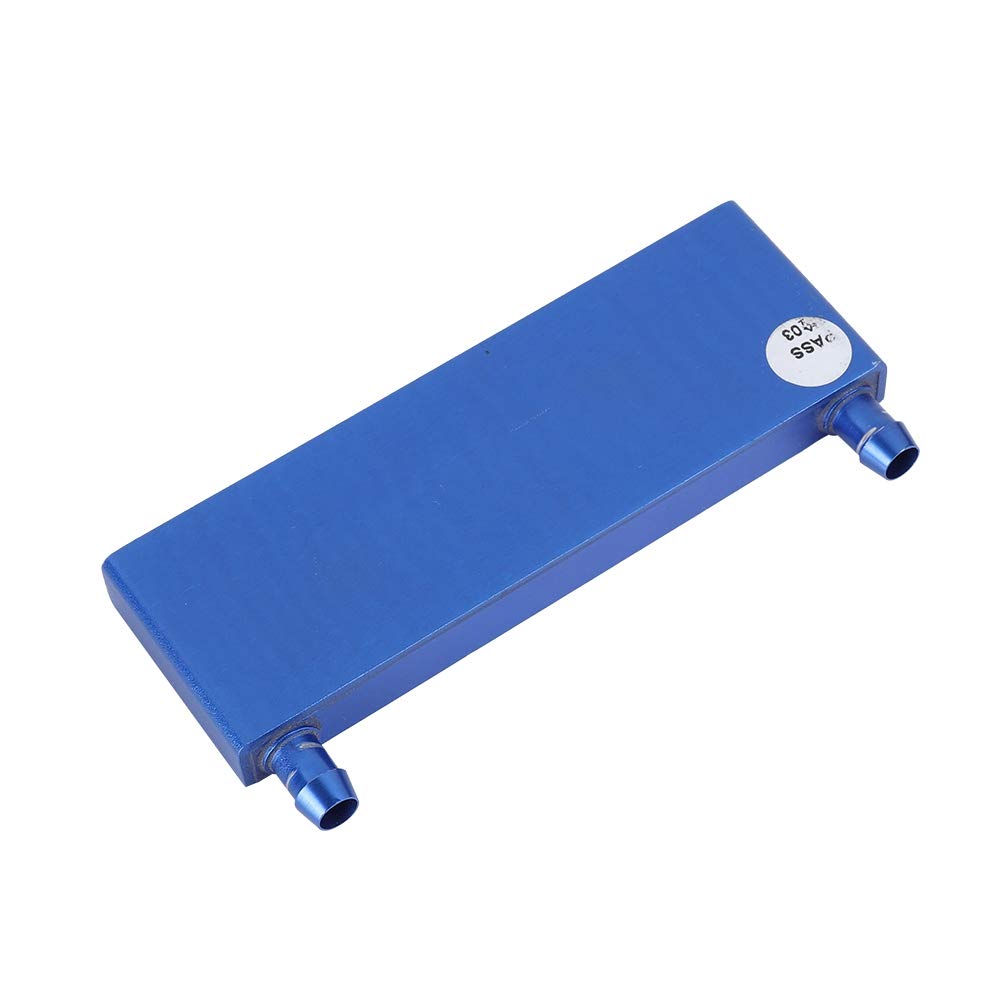 Aluminum Alloy Water Cooling Block, 1.5 * 4.7 * 0.4 Inch Water Cooling Block, High Performance Blue for Industrial Inverter Drive Computer CPU Water-image-29