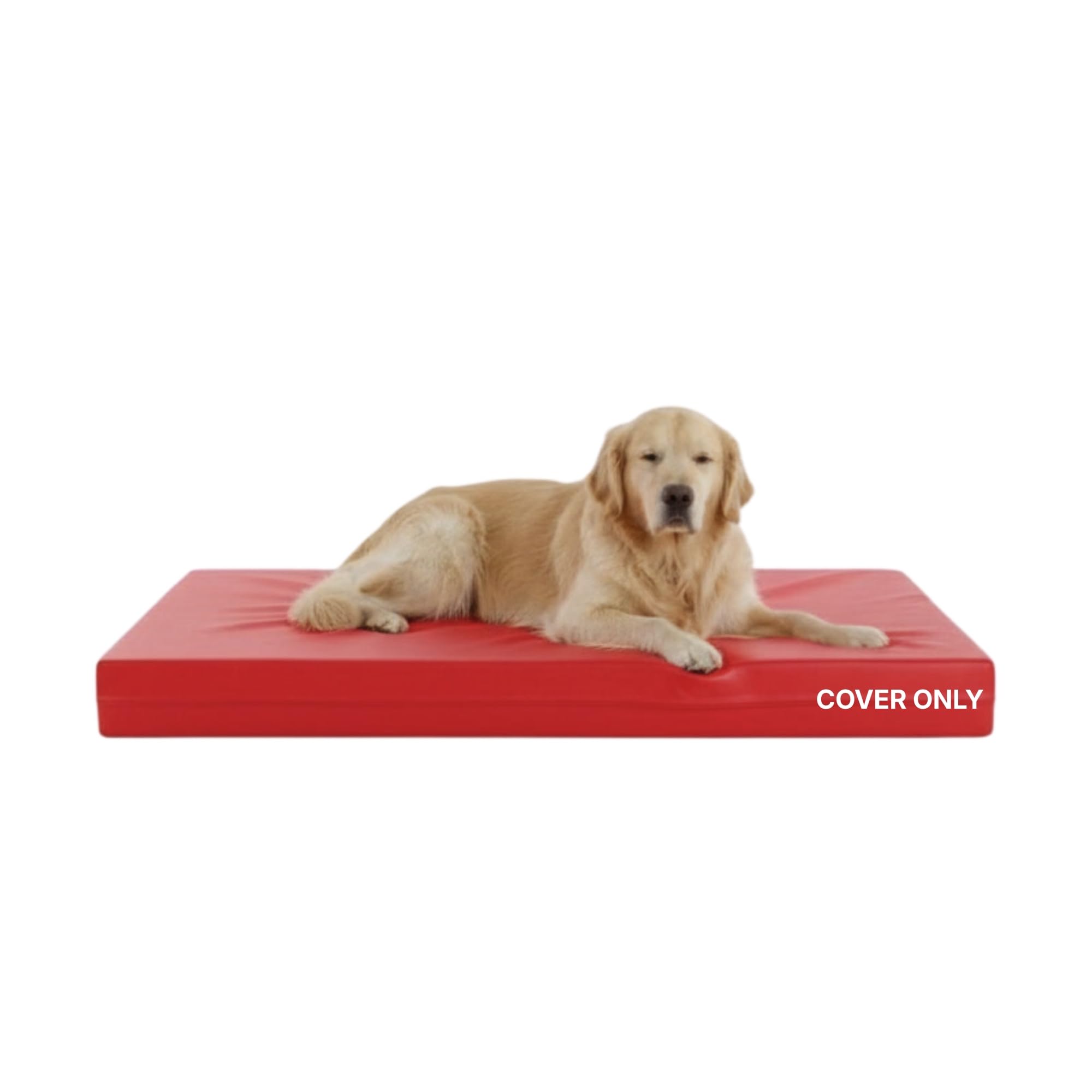 Kosiproducts Spare Replacement Dog Bed Cover, 190gsm Soft Polyester, Removable, Washable Cover [To Fit Dog Bed Size: 150cm x 90cm x 10cm, Red]