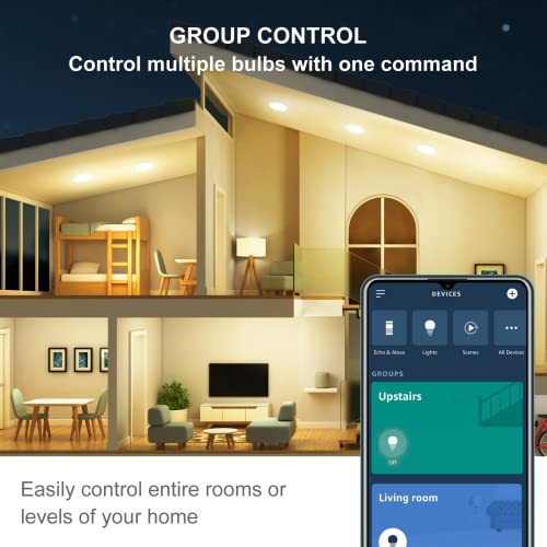 Sengled Smart Recessed Lighting 5/6 Inch, Soft White 940Lm Led Can Lights Work With Alexa, Retrofit Recessed Lighting 2700K Dimmable 11.5W, Bluetooth Led Downlight, Baffle Trim, No Hub Request, 1 Pack #TOP7