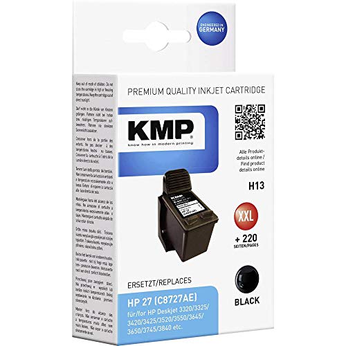 KMP know how in modern printing H13 Tintenpatrone (ersetzt C8727AE) black, 0997,4271, schwarz, Standard