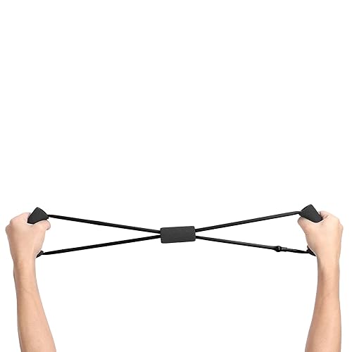 Miniatura 7 de Figura 8 Banda de resistencia, banda de resistencia de ejercicio TPE con mango de espuma absorbente de sudor, bandas de entrenamiento elásticas