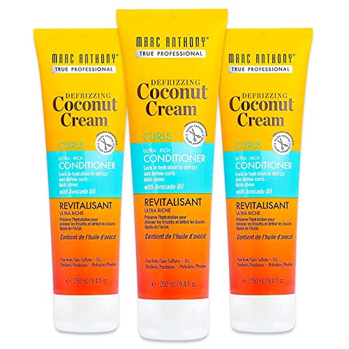 Marc Anthony Coconut Cream Conditioner Curls 8.4 Ounce (250ml) (3 Pack)