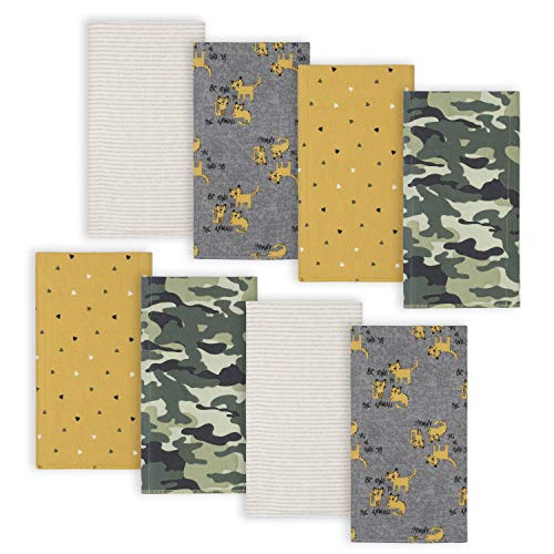 Image of Gerber Unisex-Baby 8-Pack Cotton Flannel Burp Cloths