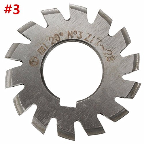 EsportsMJJ Módulo 1 Pa20 Alesaje 22M M #1-8 Cortador Espiral De La Fresadora del Engranaje del Hss 1