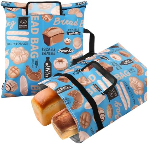 Bread Bags to Keep Fresh, Reusable Food Storage Bag for Homemade Loaf, Freezer Storage Bag, Container, Fresh Keeping Extra Large Bags, Food Bag, 17x12