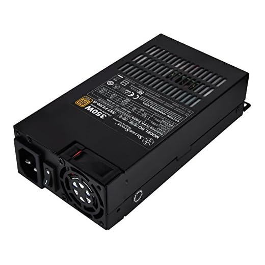 SilverStone Technology Fuente de alimentación Flex ATX de 350 vatios con cables fijos y 80 Plus Gold con conector PCIe de 6 pines SST-FX350-G-USA