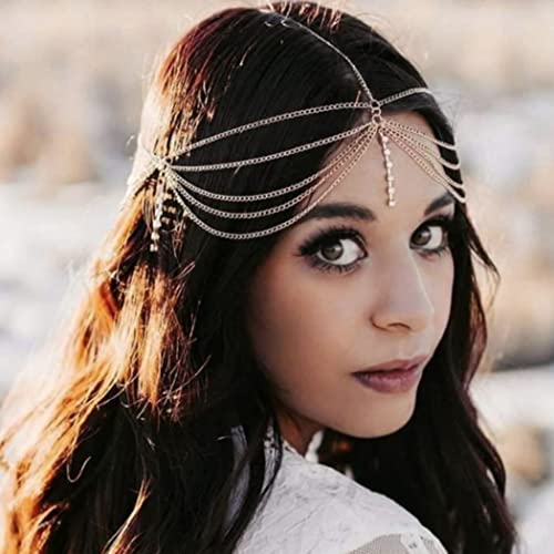 Runmi Copricapo da sposa Cristallo stile boho in