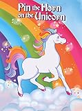 Pin the Horn On the Unicorn Game - Birthday Rainbow Party Supplies Poster for Kids（2 Kits）