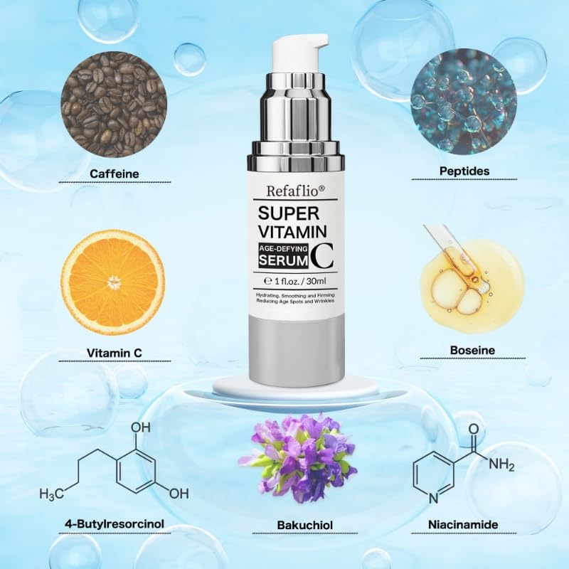 Super Vitamin C Serum for Women over 70, Wrinkle Cream for Face, Anti Aging Cream, Hydrates, Softens, Lifts and Firms Super Vitamin C Serum (30ml, Orange) - Image 2