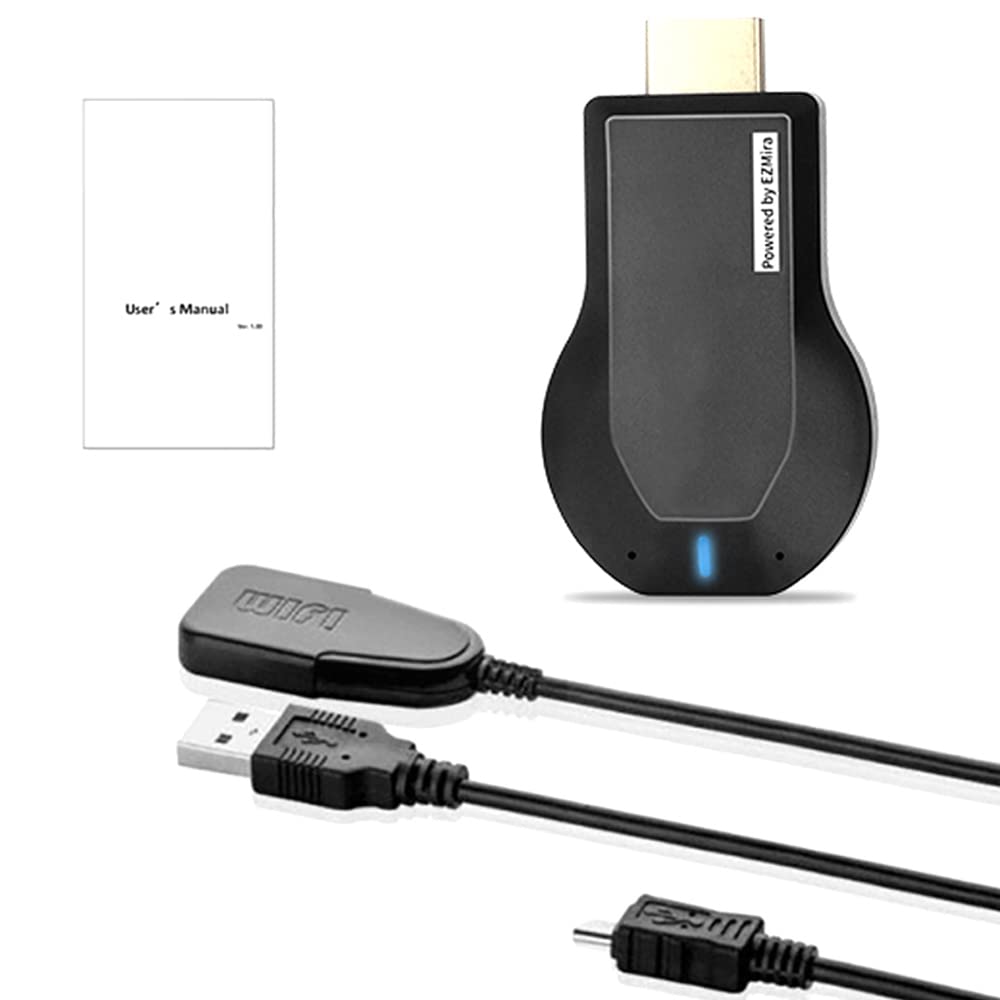 IrovamiWireless WiFi Display TV Dongle Receiver for AnyCast M2 Plus for Airplay 1080P HDMI TV Stick for DLNA Miracast