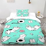 Etiqueta de cuidado: este juego de cama es lavable a máquina y apto para secadora. Se recomienda lavar a 30 grados de temperatura del agua. Cierra las fundas y gíralas o usa bolsas de lavandería antes de lavarlas para proteger la cremallera.