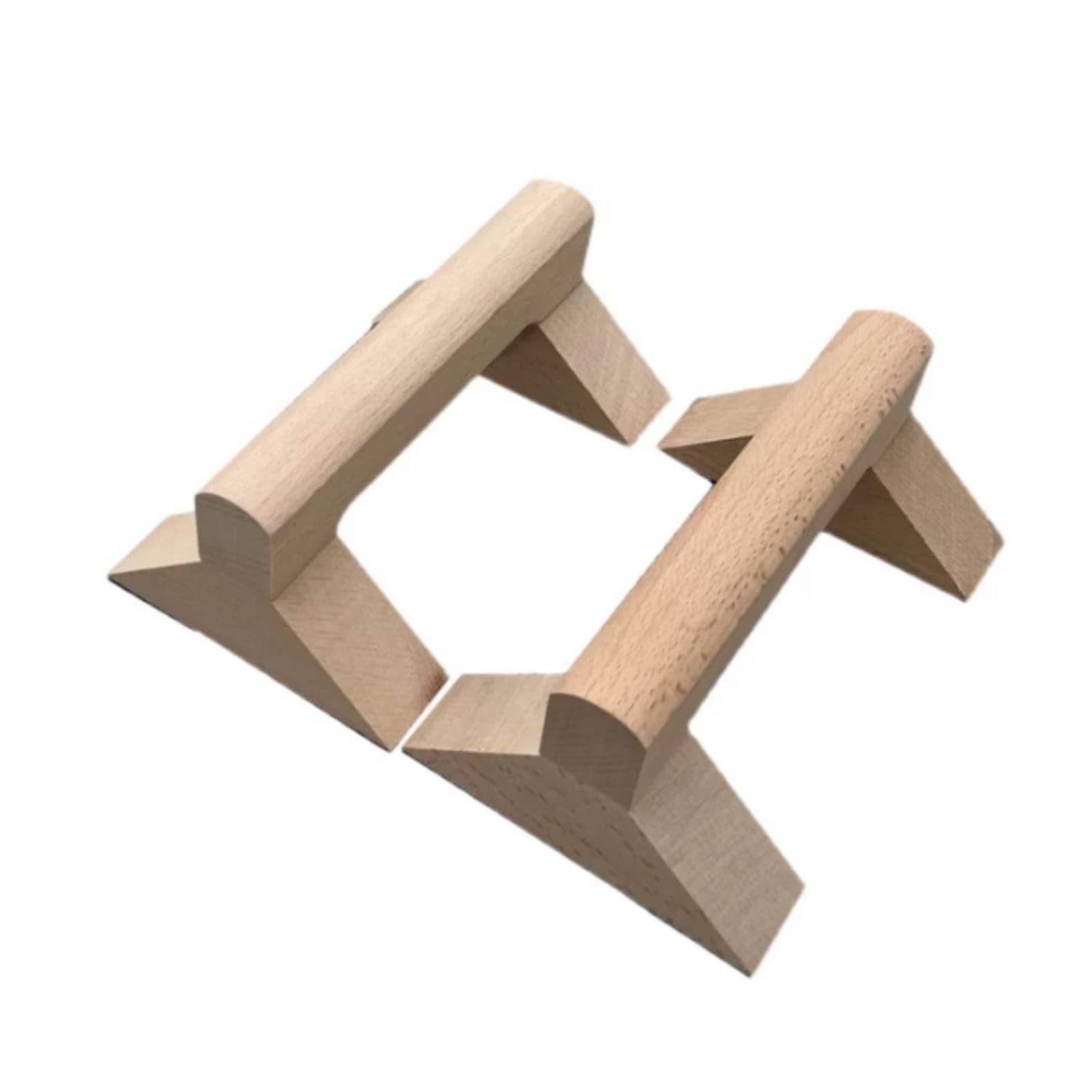 Solid Wood Wooden Push-up Stands Portable Push-up Stands with Triangular Base Compact Parallettes Long-Lasting for Calisthenics Athletes, Beginners, Home Gym, Living Room, Travel, 25CM|Push U-image-7
