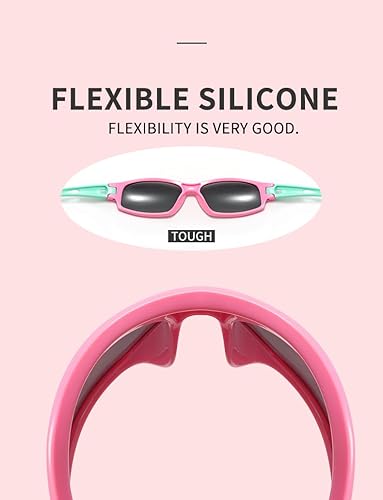 Miniatura 6 de TopG SANPLMG 2 Pack Kids Polarized Sports Sunglasses For Youth Sunglasses Boys Girls Baseball,Cycling,Flexible Frame,Age 5-8