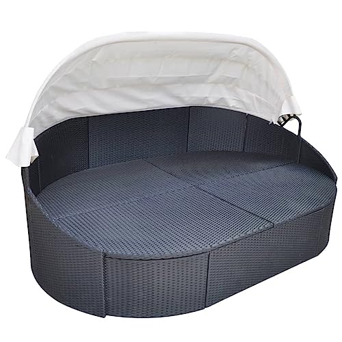 Sonneninsel vidaXL Sonnenliege aus Poly Rattan für den Garten