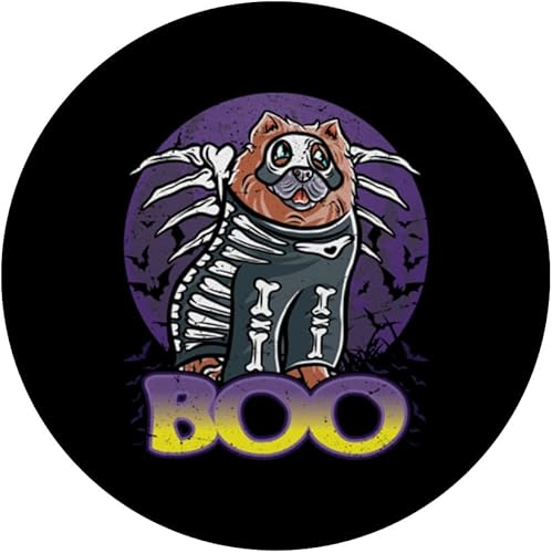Miniatura 3 de Chow Chow Happy Halloween Costume Skeleton PopSockets Standard PopGrip