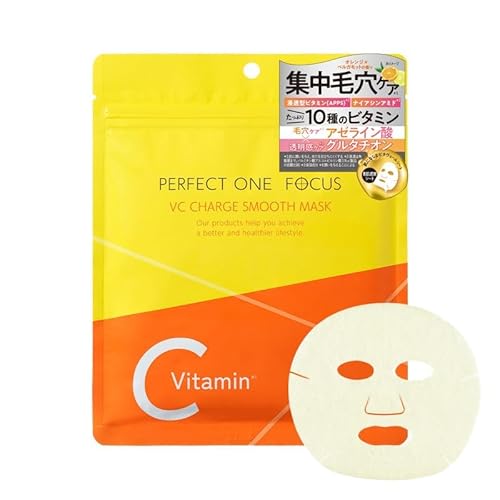 パーフェクトワンフォーカス VCチャージ スムースマスク 7枚入り (単品) ビタミンC ナイアシンアミド グルタチオン 毛穴ケア 乾燥 液たっぷり とろける生肌膜感覚シートマスク 爽やかなシトラスの香り