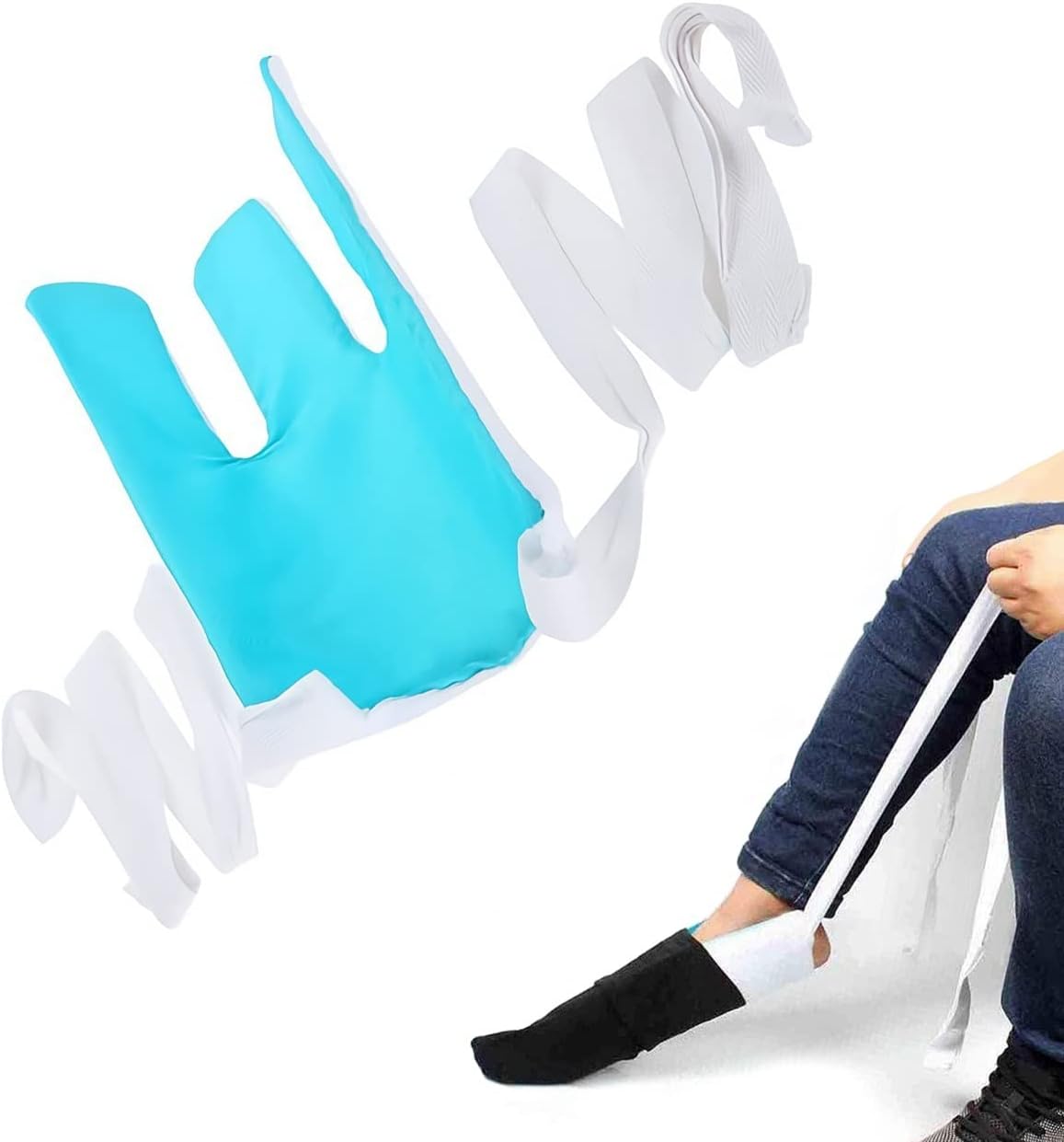 Sock Aid Tool for Putting Socks Easy On and Off for Elderly, Disabled