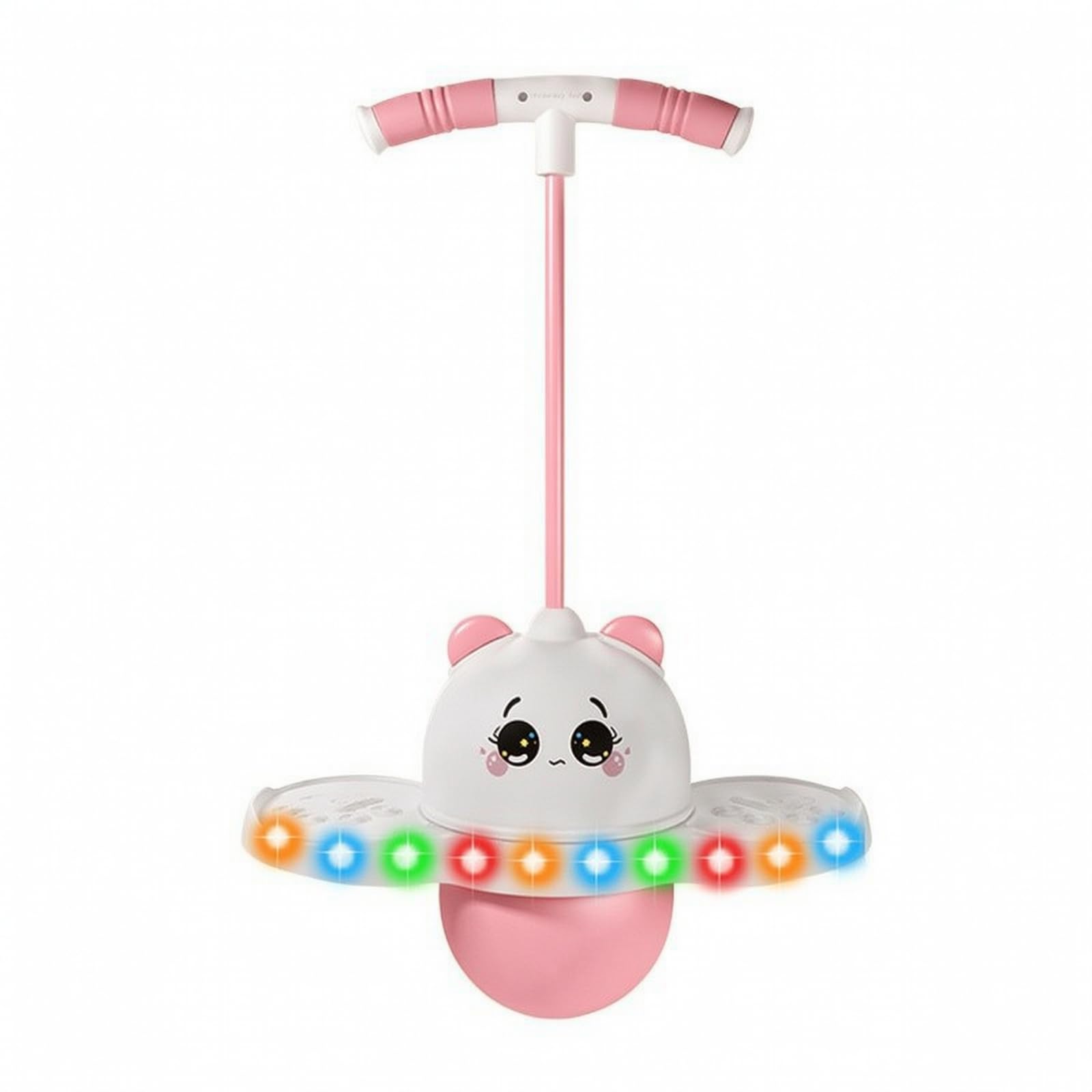 Leuchten Gepolstt -Ball mit Handpumpe rutschfest Balance-Sprungball mit Plattform für Innenbeich, Außenbeich, Pink/Weiß