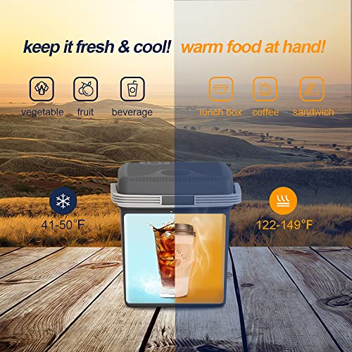Image of TREFAN Electric Cooler & Warmer28QT /26L, Portable Car Fridge (48℉~139℉), Car Cooler Plug in, Electric Car Coolers for Vehicles AC /DC,12V Refrigerator for Car, Travel, Camping,Truck