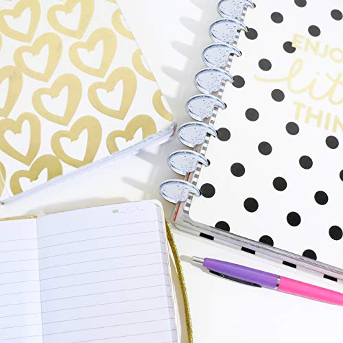 50 Pieces Expansion Discs Notebooks Planner Discs, Book Expansion Discs For Diy Notebooks Planners, Clear With Silver Sequins (1.26 Inch) #TOP3