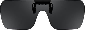 FEISEDY Clip-on Flip Up Rimless One Piece Sunglasses for Glasses TAC Lenses B0345