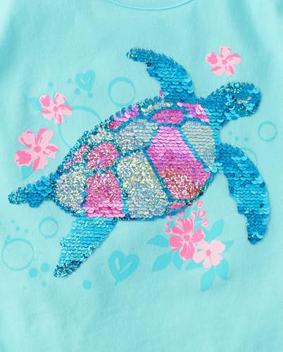 The Children's Place Girls' Short Sleeve Flip Sequin Tops2