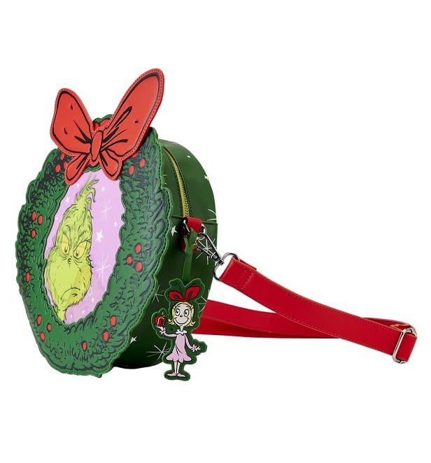 Loungefly Dr. Seuss Grinch Christmas Wreath Crossbody Bag3